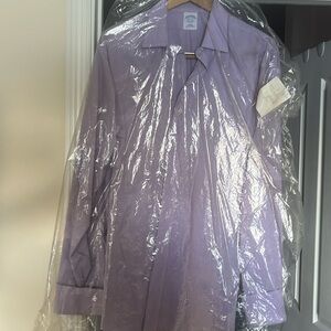 Brooks Brothers Lavender French Cuff Mens Shirt Size 16.5-35